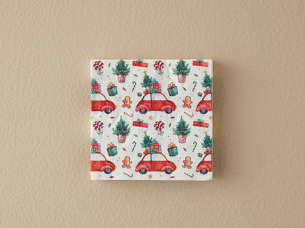 Christmas Car Серветки паперові 33х33 см 20 шт