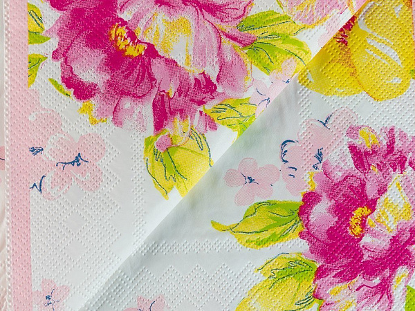 Pink Rose Paper napkins 22 pcs 33x33 cm
