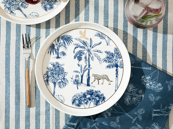 Toile Jungle Plate for cake 21 cm