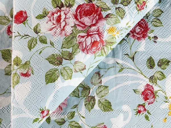 Flowers Салфетки бумажные 22 шт 33х33 см
