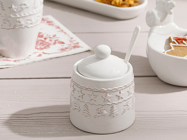 Karmen White Sugar bowl 8х8х9 cm