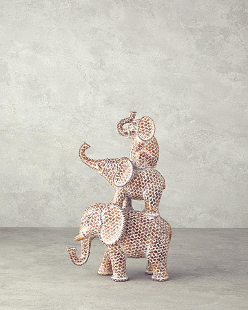 Elephant Family Statuette 19.5х9.5х30.5 cm