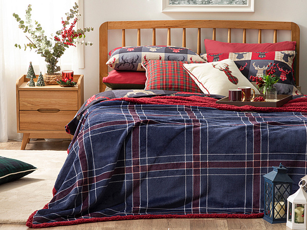 Tartan Sherpa Blanket 150х200 cm