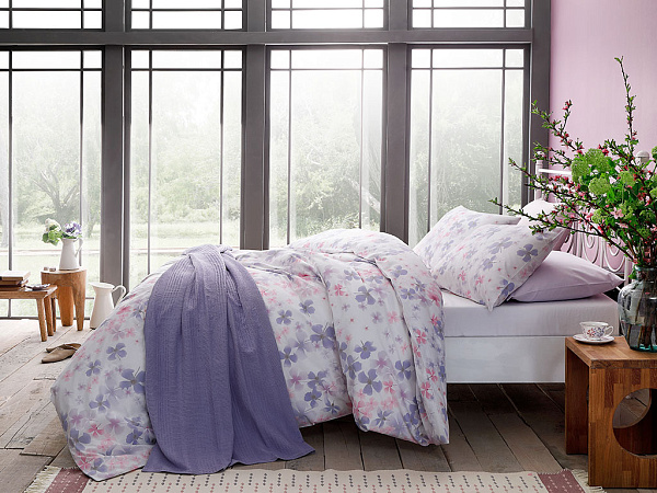 Violet Rhymes Пододеяльник из хлопка 160х220 см