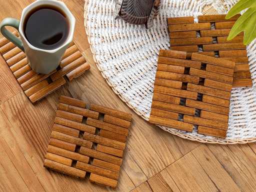 Arch Bambu Set of coasters for glasses 10х10 cm 4 pcs