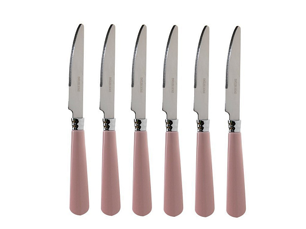 Rosy Set of dessert knives 6 pcs