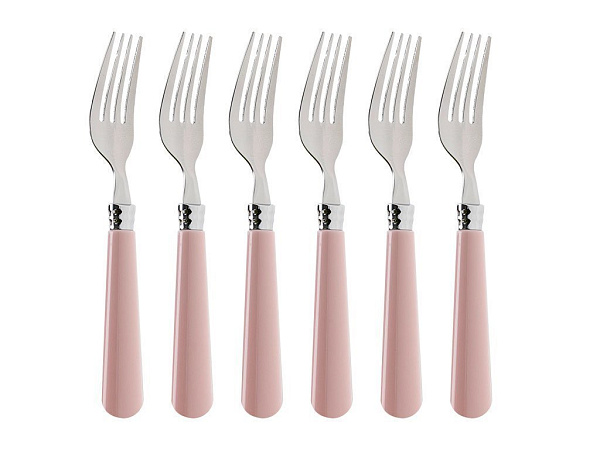 Rosy Set of dessert forks 6 pcs