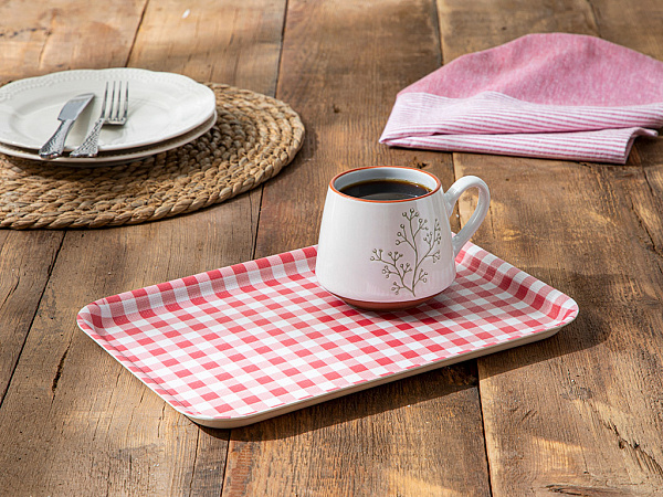Gingham Red Поднос 20х28.5 см