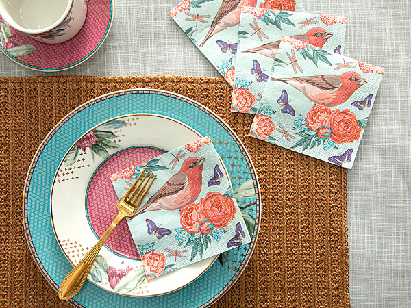Jeweled Birds Paper napkins 25х25 cm 20 pcs