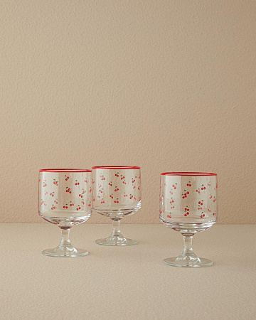 Cherry Set of glasses 300 ml 3 pcs