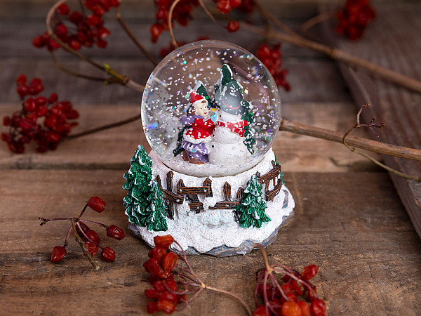 Snowman Снежный шар 7.5х7.5х9 см