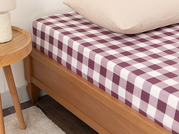 Gingham Простынь на резинке 100х200х25 см