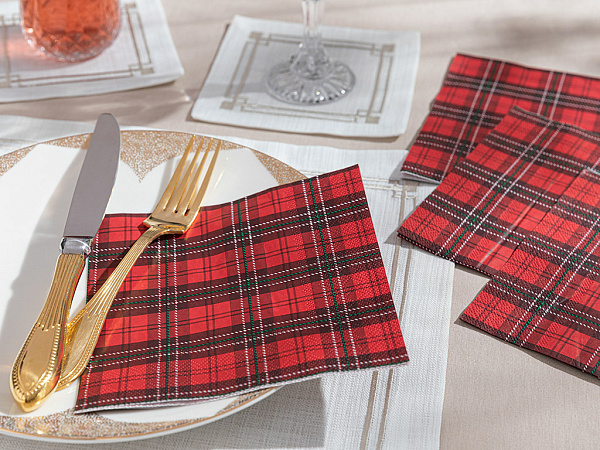 Plaid Paper napkins 33х33 cm 20 pcs