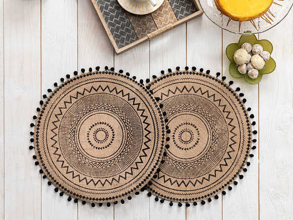 Pompom Set of napkins 38 cm 2 pcs
