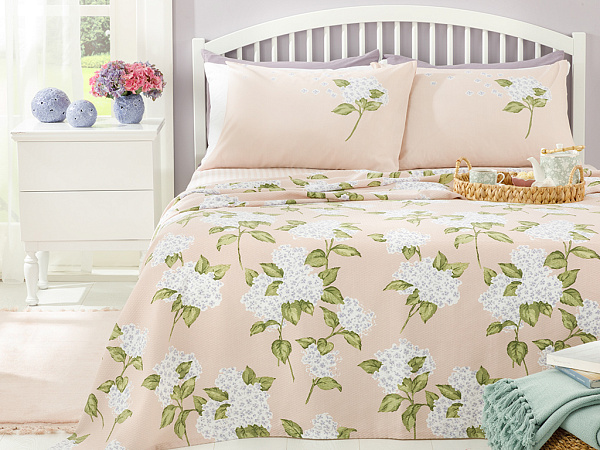 Hydrangea Pique bedding set 200х220 cm